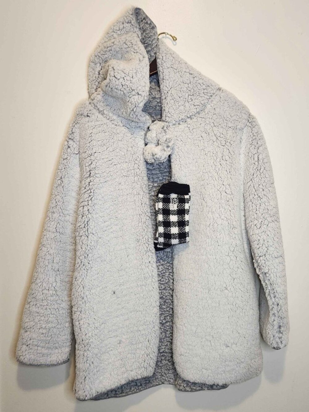Victoria's Secret Open Front Sherpa Jacket - OFF WHITE
